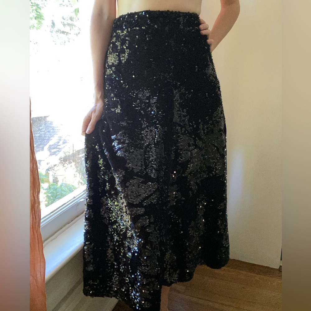 Just female black sequin skirt